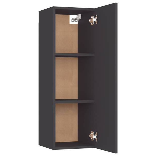 vidaXL Tv-meubels 2 st 30,5x30x90 cm bewerkt hout grijs