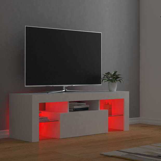 vidaXL Tv-meubel met LED-verlichting 120x35x40 cm wit