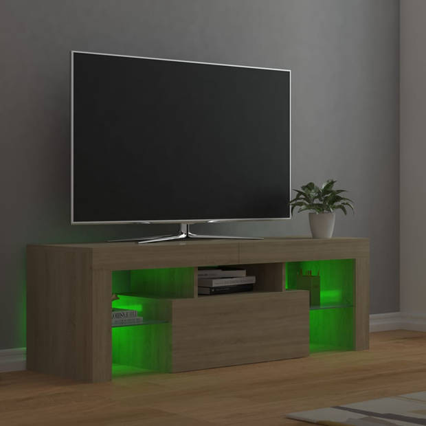 vidaXL Tv-meubel met LED-verlichting 120x35x40cm sonoma eikenkleurig