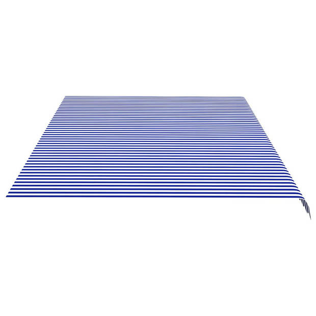 vidaXL Vervangingsdoek voor luifel 6x3,5 m blauw en wit