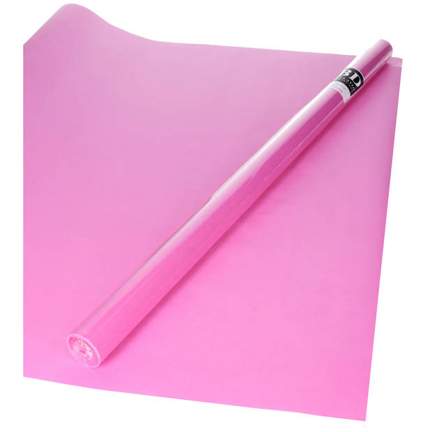 3x Rollen kraft kaftpapier roze 200 x 70 cm - Kaftpapier