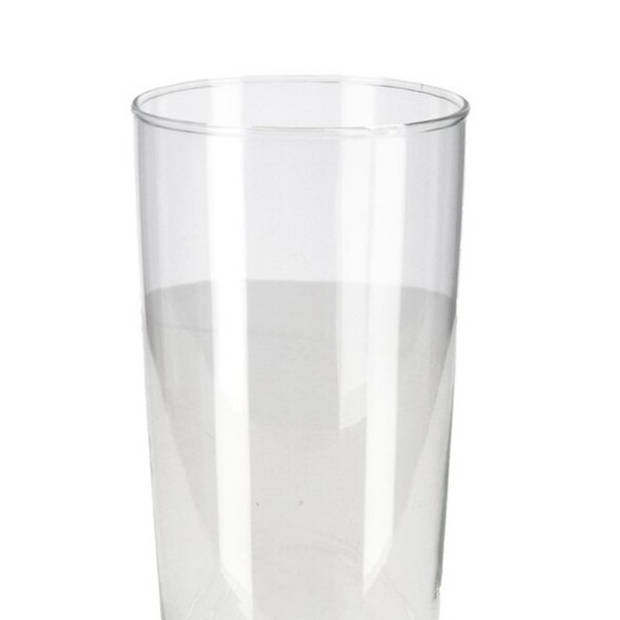 Bloemenvaas/vazen van transparant glas 25 x 10 cm - Vazen
