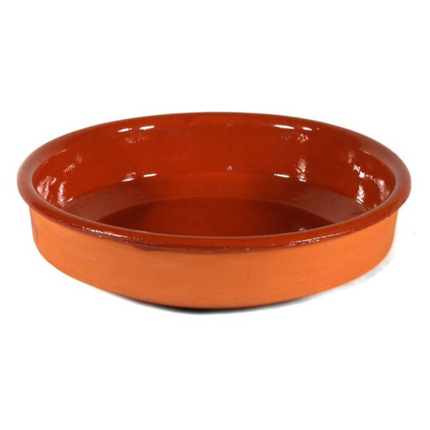 4x Terracotta tapas borden/schalen 21 cm en 18 cm - Snack en tapasschalen