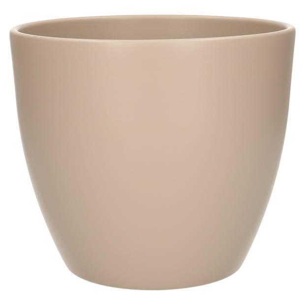 Floran Plantenpot - taupe - mat - keramiek - 19 x 17 cm - Plantenpotten