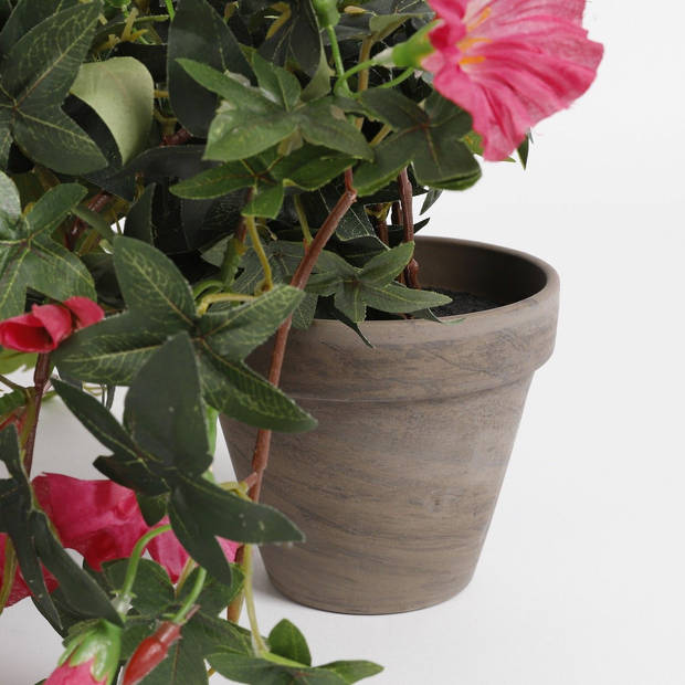 Groene Petunia donkerroze bloemen kunstplanten 50 cm - Kunstplanten