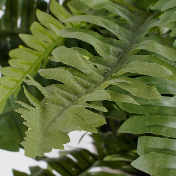 Varen kunstplant groen in terracotta pot H42 cm - Kunstplanten