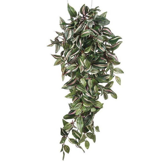 Tradescantia vaderplant kunstplant groen L80 x B30 x H15 cm hangplant - Kunstplanten