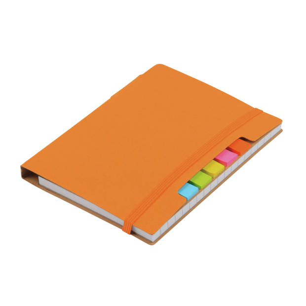 Pakket van 2x stuks schoolschriften/notitieboeken A6 gelinieerd oranje - Notitieboek