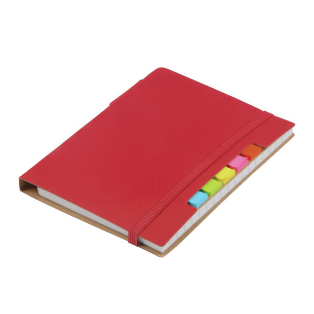 Pakket van 1x stuks schoolschriften/notitieboeken A6 gelinieerd rood - Notitieboek