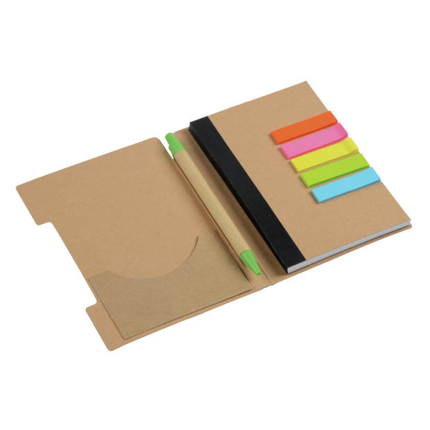 Pakket van 2x stuks schoolschriften/notitieboeken A6 harde kaft gelinieerd groen - Notitieboek