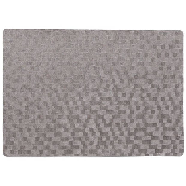6x stuks stevige luxe Tafel placemats Stones grijs 30 x 43 cm - Placemats