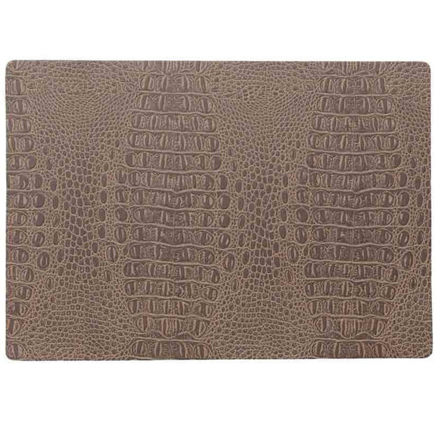 6x stuks stevige luxe Tafel placemats Coko bruin 30 x 43 cm - Placemats