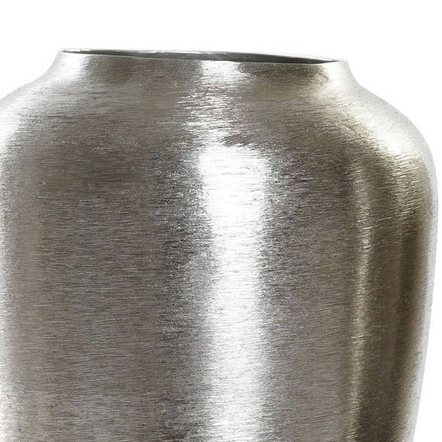 Bloemenvaas van alluminium zilver 16 x 19 cm - Vazen
