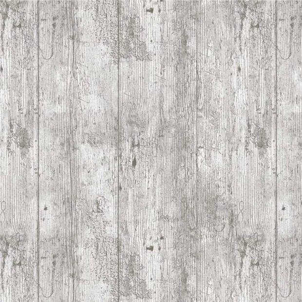 Tafelzeil/tafelkleed white wash/grijs houten planken 140 x 180 cm - Tafelzeilen
