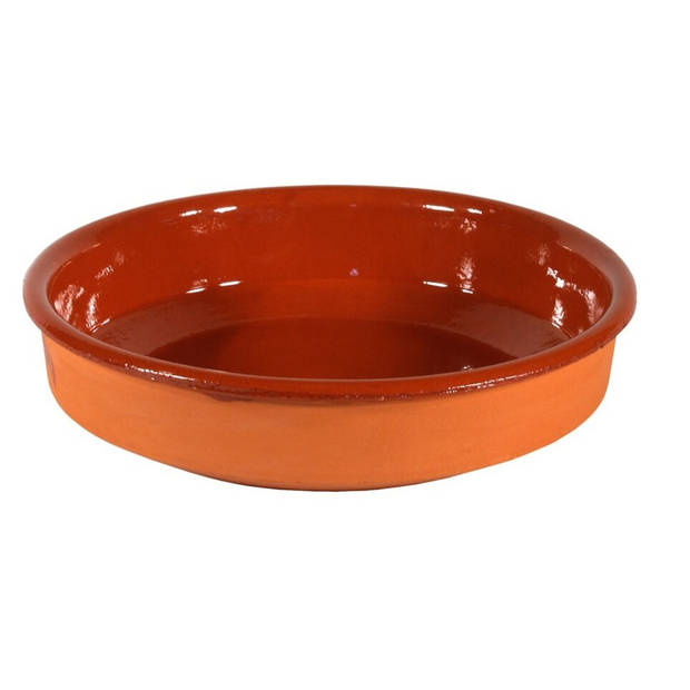 2x Terracotta tapas borden/schalen 24 cm - Snack en tapasschalen
