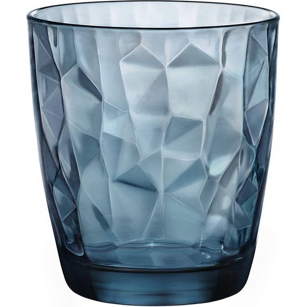 Set van 6x stuks tumbler waterglazen/drinkglazen blauw 390 ml - Drinkglazen