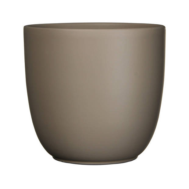 Mica Decorations Plantenpot - taupe bruin - keramiek - 25 x 23 cm - Plantenpotten