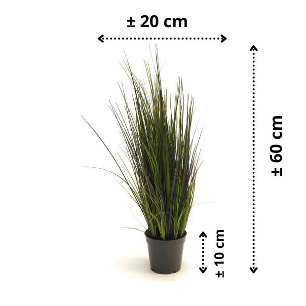 Kunstplant groen gras sprieten 60 cm. - Kunstplanten