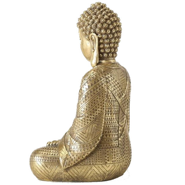 Zittend Boeddha beeld goud polystone 70 cm - Beeldjes