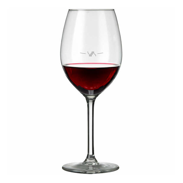 Set van 6x stuks wijnglazen voor rode wijn 410 ml Esprit met maataanduiding - Wijnglazen