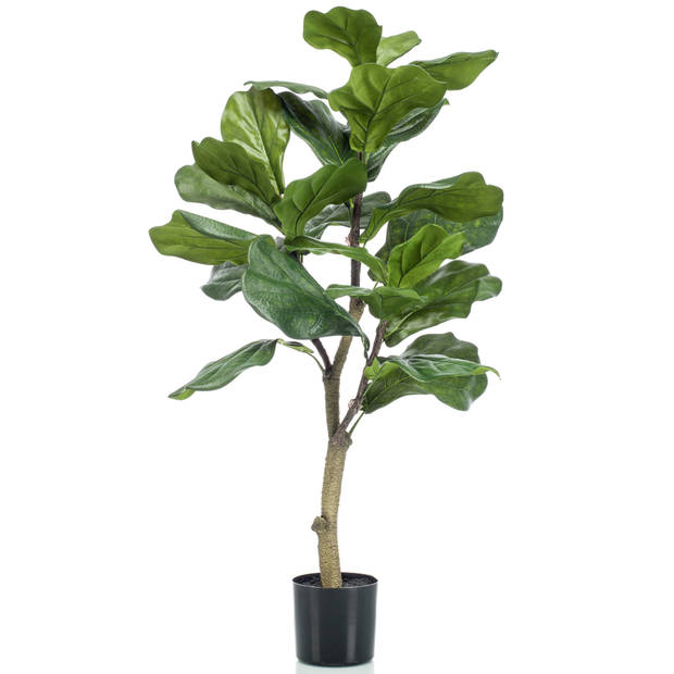 Emerald Kunstplant - ficus Lyrata - in pot - groen - 90 cm - Kunstplanten