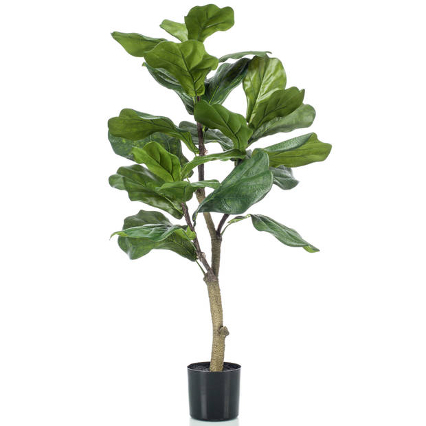 Emerald Kunstplant - ficus Lyrata - in pot - groen - 90 cm - Kunstplanten