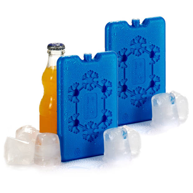 Set van 4x stuks koelelementen 11 x 2 x 16 cm blauw - Koelelementen