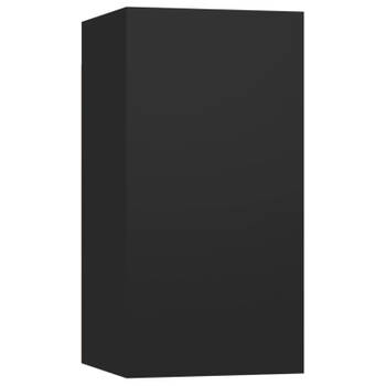 vidaXL Tv-meubel 30,5x30x60 cm bewerkt hout zwart