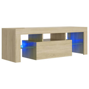 vidaXL Tv-meubel met LED-verlichting 120x35x40cm sonoma eikenkleurig