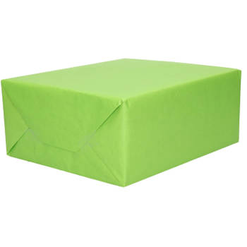 1x Rol kraft inpakpapier groen 200 x 70 cm - Cadeaupapier