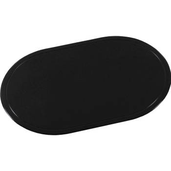 1x Zwarte ovale onderleggers/placemats voor borden 28 x 44 cm - Placemats