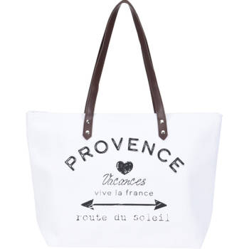 Strandtas Provence wit 31 x 45 cm - Strandtassen