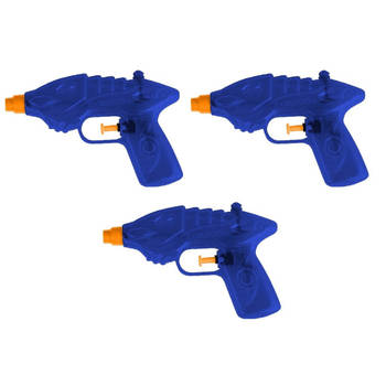 3x Waterpistool/waterpistolen blauw 16,5 cm - Waterpistolen