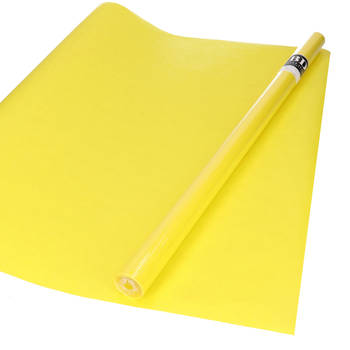 3x Rollen kraft inpakpapier geel 200 x 70 cm - Cadeaupapier