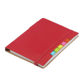 Pakket van 1x stuks schoolschriften/notitieboeken A6 gelinieerd rood - Notitieboek