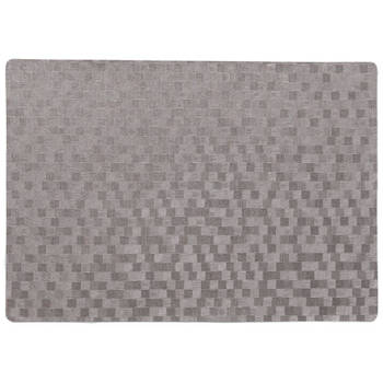 Stevige luxe Tafel placemats Stones grijs 30 x 43 cm - Placemats