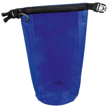 Waterdichte tas blauw 2 liter - Strandtassen