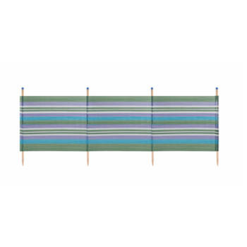 Strand/camping windscherm kunststof multikleur gestreept 3,75 x 90 cm - Windschermen
