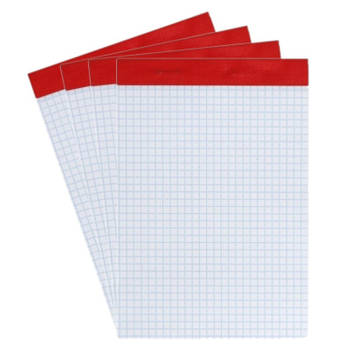 Set van 8x stuks notitieblokjes/notitieboekjes wiskunde ruitjes 15 x 10 cm - Notitieboek