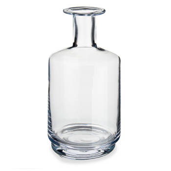Bloemenvaas flesvorm van glas 17 x 28 cm - Vazen