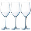 6x Stuks wijnglazen van glas 270 ml - Wijnglazen