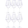 6x Witte wijn glazen 52 cl/520 ml van kristalglas - Wijnglazen