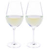 2x Witte wijn glazen 52 cl/520 ml van kristalglas - Wijnglazen