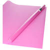 1x Rol kraft inpakpapier roze 200 x 70 cm - Cadeaupapier