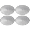 4x stuks ronde placemats zilver polypropeen 38 cm - Placemats