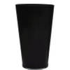 Luxe stijlvolle zwarte bloemenvaas H40 x B25 cm van glas - Vazen