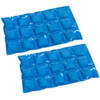 2x stuks herbruikbare flexibele koelelementen icepack 15 x 24 cm - Koelelementen