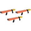 3x Oranje waterpistool/waterpistolen van foam 40 cm met handvat en dubbele spuit - Waterpistolen