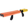 1x Oranje waterpistool/waterpistolen van foam 40 cm met handvat en dubbele spuit - Waterpistolen