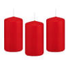 8x Kaarsen rood 5 x 10 cm 23 branduren sfeerkaarsen - Stompkaarsen
